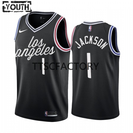 Kinder NBA LA Clippers Trikot Reggie Jackson 1 Nike 2022-23 City Edition Schwarz Swingman